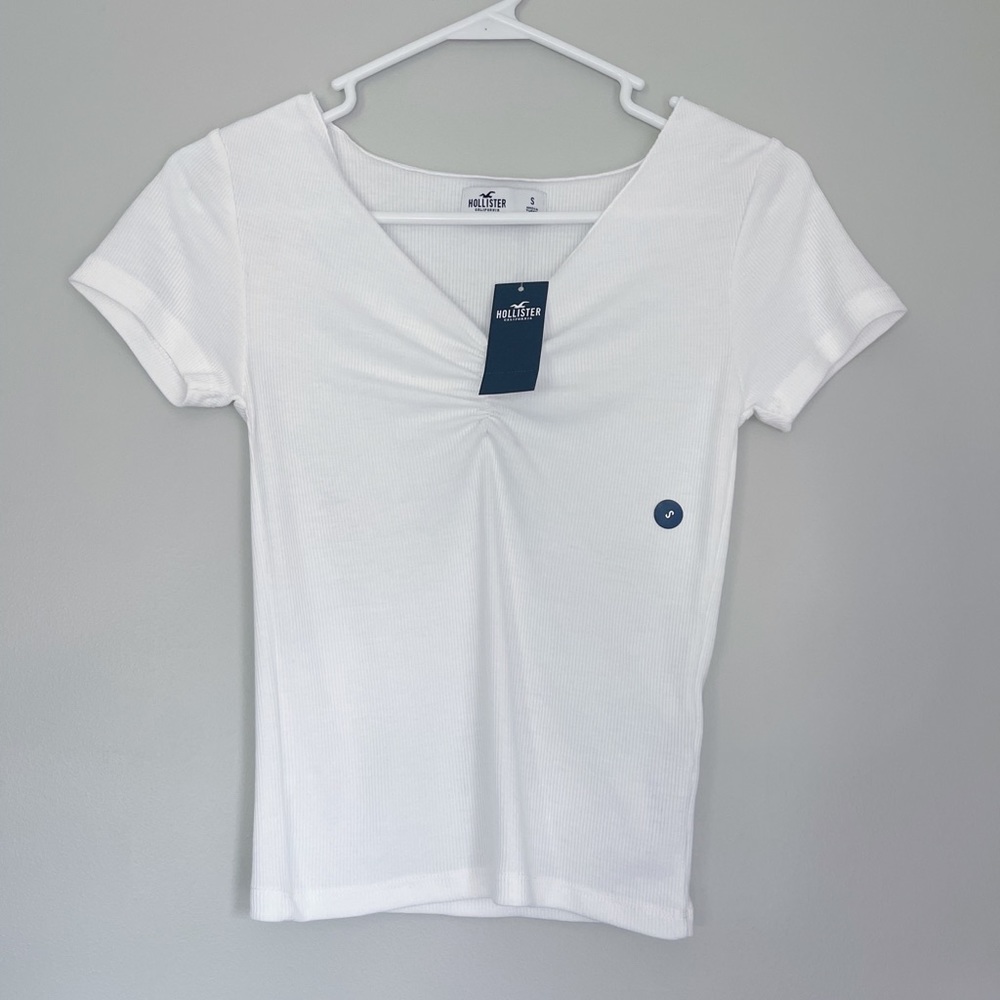 Hollister White Cinched Top